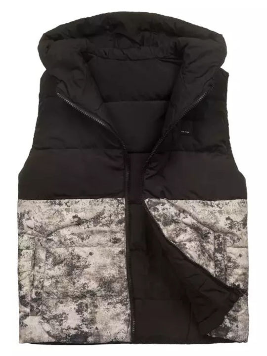 Kids' Casual Jacket Sleeveless with Hood Black