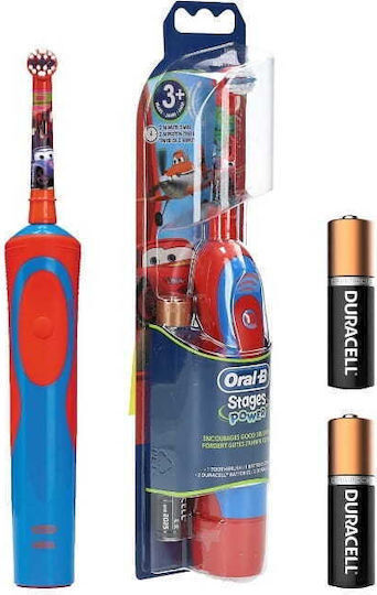 Oral-B Stages Power Elektrische Kinderzahnbürste mit Stoppuhr für 3+ Jahre Blau / Rot