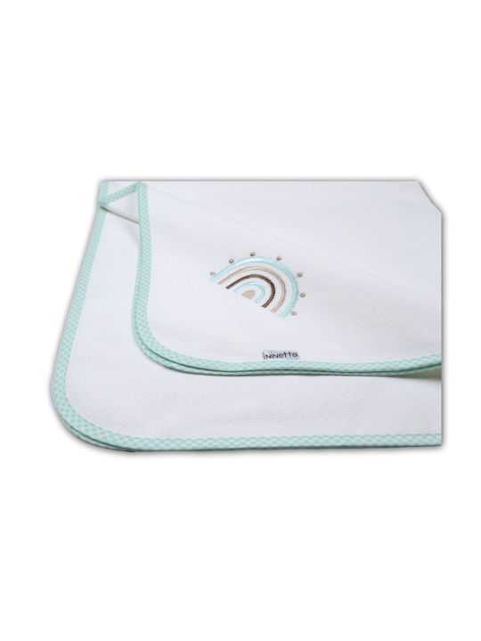 Ninetta Bebe Piqué-Kuscheldecke Türkis 90x90cm.
