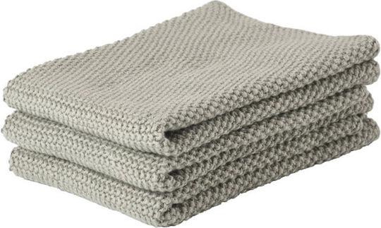 Zone Denmark Towel from 100% Cotton in Gray Color 27x27cm 3pcs Zone Denmark Towel from 100% Cotton in Gray Color 27x27cm 3pcs