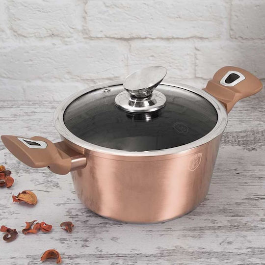 Berlinger Haus Σετ Μαγειρικά Σκεύη από Αλουμίνιο Rose Gold Collection με Επίστρωση από Πέτρα 3 τεμαχιών