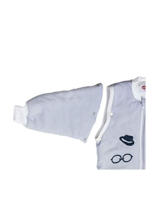 Tender Autumn Sleeping Bag with Feet Little Man 2.5 Tog Gray with Detachable Sleeves