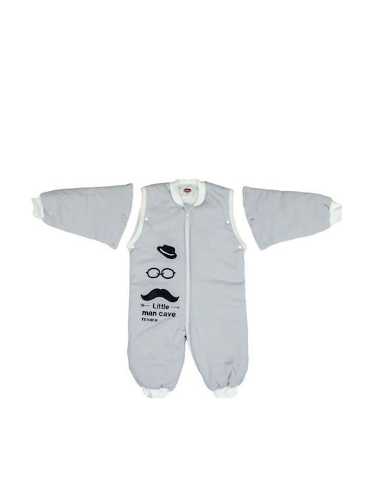 Tender Autumn Sleeping Bag with Feet Little Man 2.5 Tog Gray with Detachable Sleeves