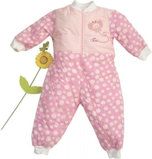 Baby Oliver Winter Schlafsack mit Füßen Pink