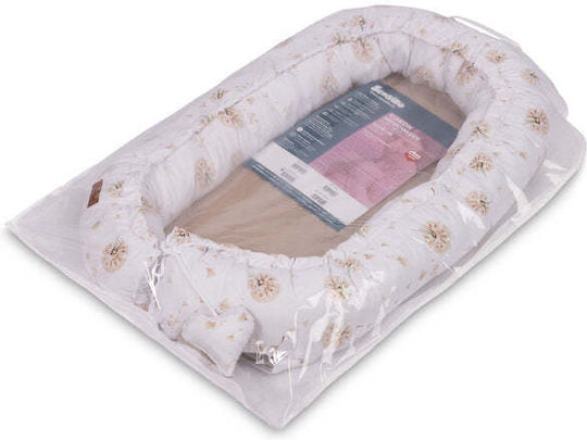Sensillo Pernă pentru bebeluși în formă de cuib Beige 45x80buc