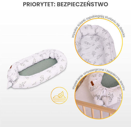 Sensillo Pernă pentru bebeluși în formă de cuib Beige 45x80buc