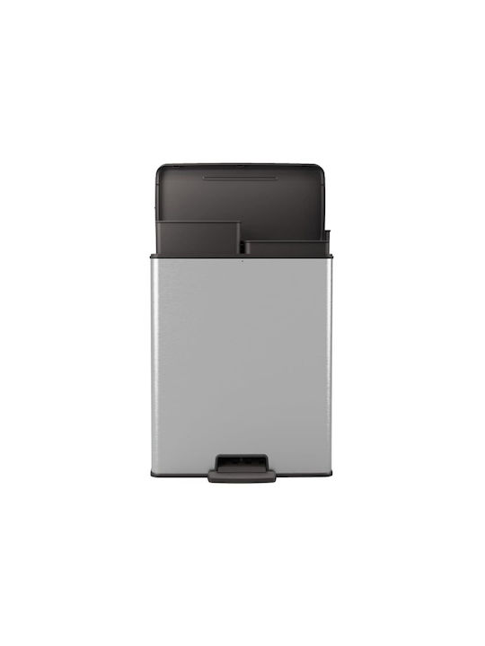 Curver Abfalleimer Abfall Metallisch mit Pedal Gray 65Es 1Stück
