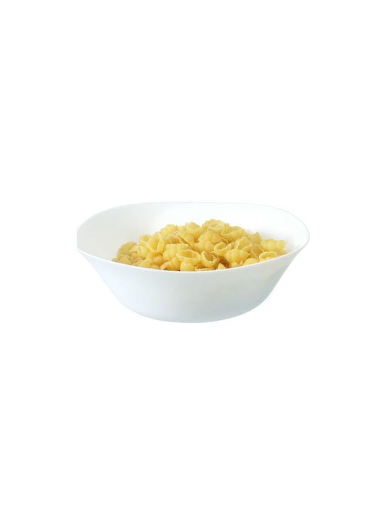 Bormioli Rocco Parma Serving Bowl Round Glass White with Diameter 14cm