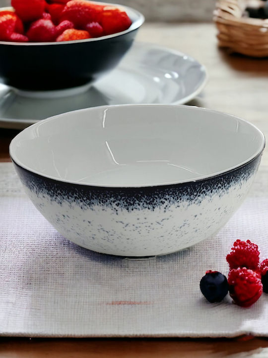 Dot Porcelain Salad Bowl Blue 27x27cm