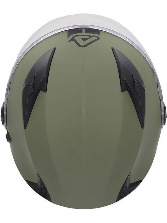 Acerbis Firstway 2.0 Verde Militar Casca Moto Jet ECE 22.06 1350gr cu Sunvisor
