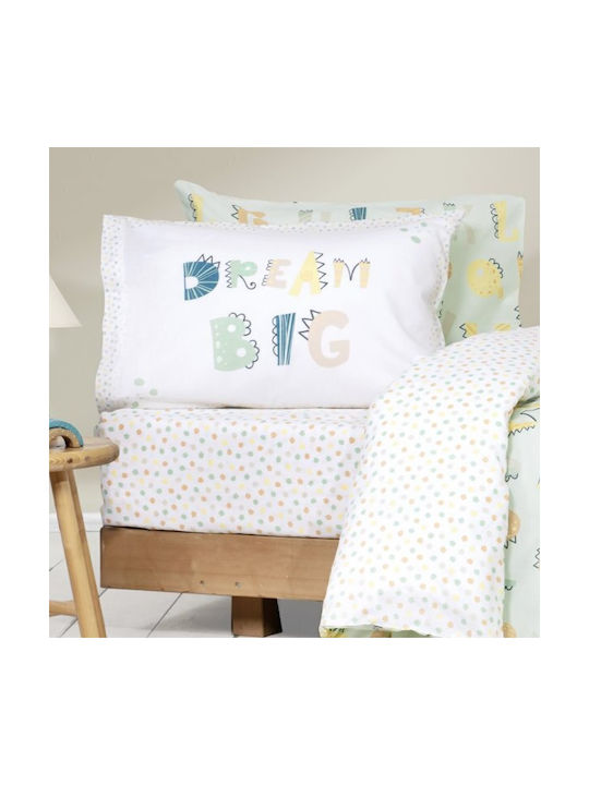 Nima Dream Set Kids Duvet Cover Single with Pillowcase Cotton Green 160x240cm