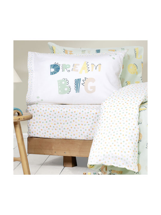 Nima Dream Set Kids Duvet Cover Single with Pillowcase Cotton Green 160x240cm
