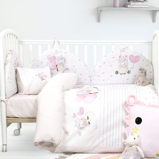 Nima Baby Duvet Cover Set With Pillowcase Multicolour 110x145cm
