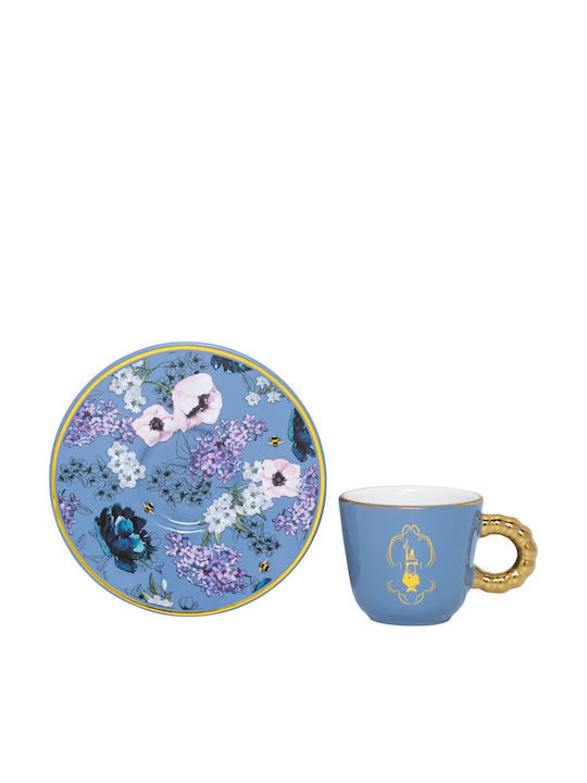 Bialetti Set of Cups Coffee Porcelain Blue 2pcs
