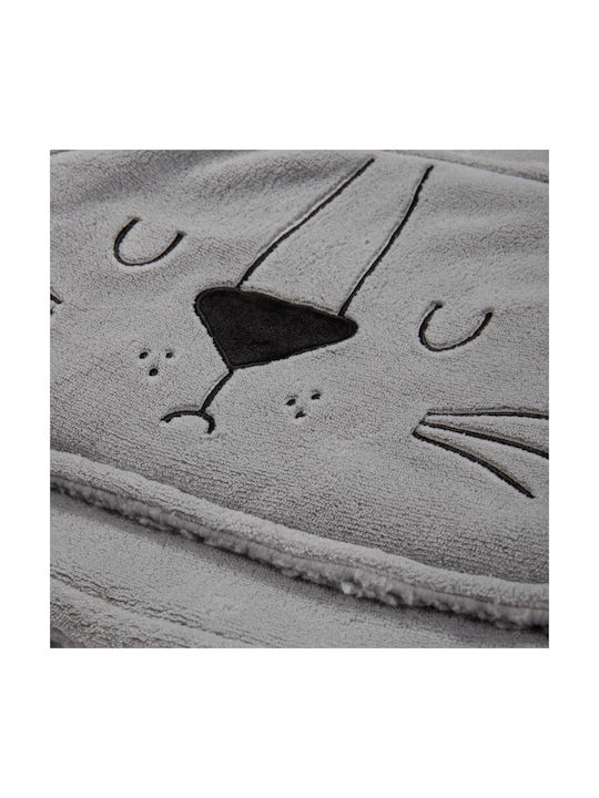 Kids Poncho Blanket Sleeves Fleece Nef-nef Homeware Sleeping Lion Gray
