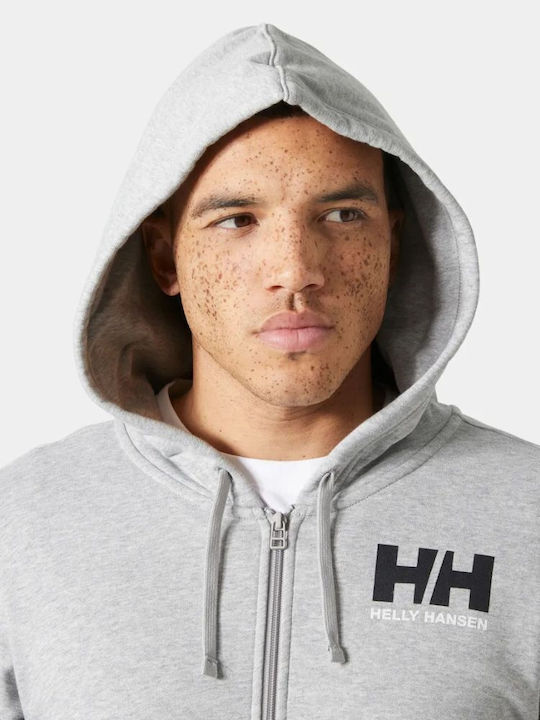 Sweatshirt with Hood Grey Melange