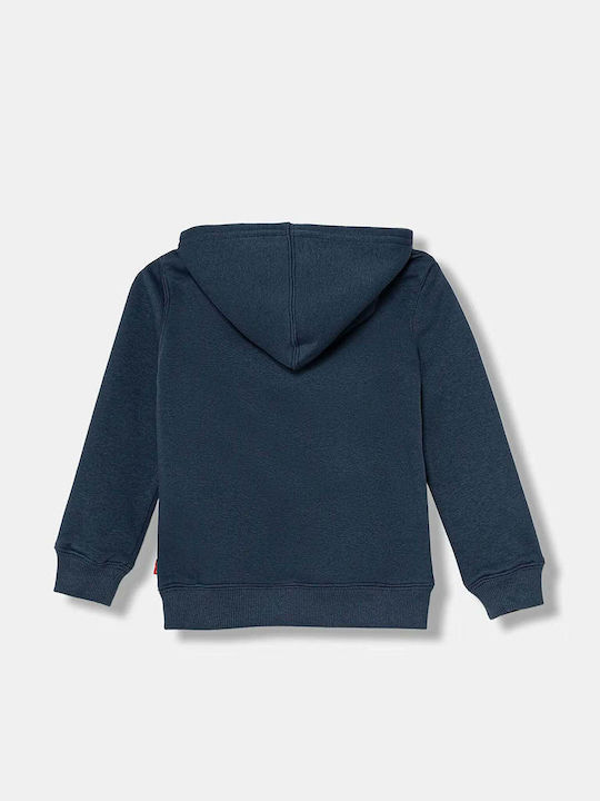 Kids Sweatshirt with Hood and Pockets Navy Blue Batwing