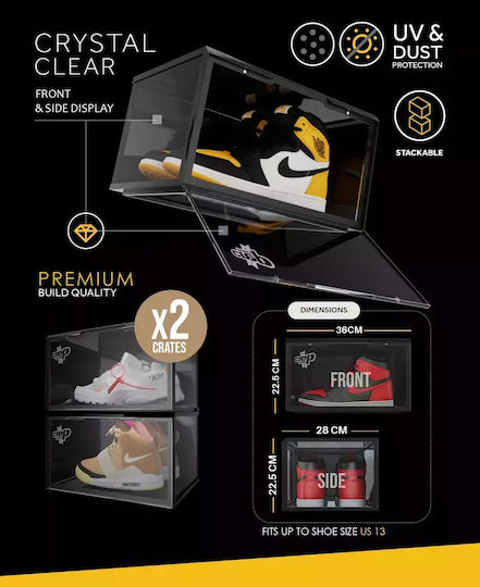 Crep Protect Crate Plastic Storage Box for Shoes 1pcs