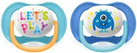 Philips Ultra Air Orthodontic Pacifiers Silicone Ultra Air Happy for 6-18 months 2pcs