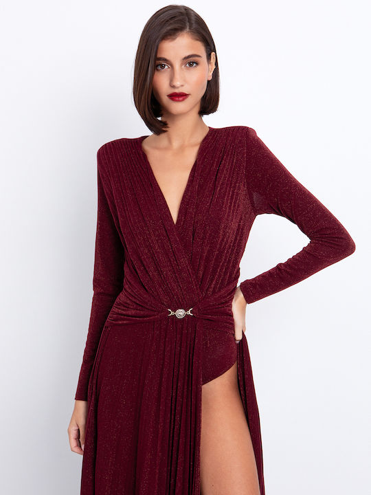 Maxi Abendkleid Bordeaux