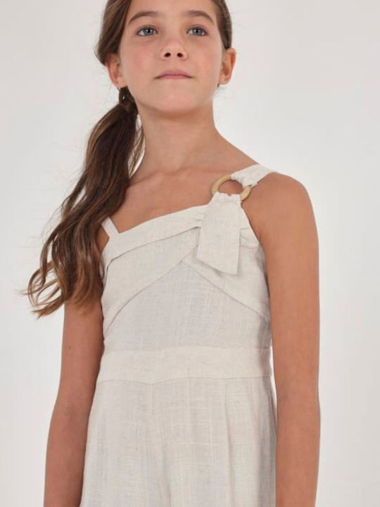 Kinder Overall Leinen Beige
