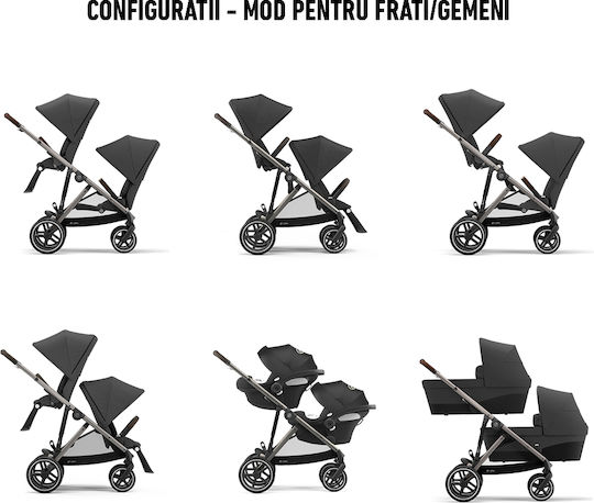 Cybex Gazelle S Adjustable Baby Stroller Suitable for Newborn Stormy Blue 12.6kg