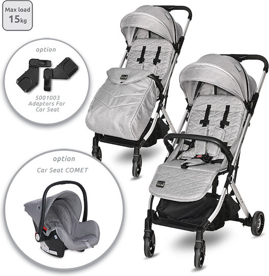 Lorelli Myla Baby Stroller Suitable for Newborn Grey 6.6kg