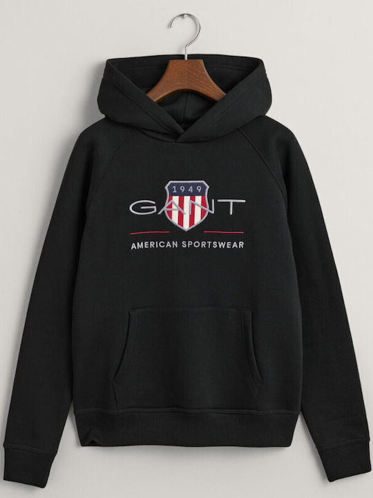 Kids Sweatshirt with Hood and Pockets Black SHIELD
