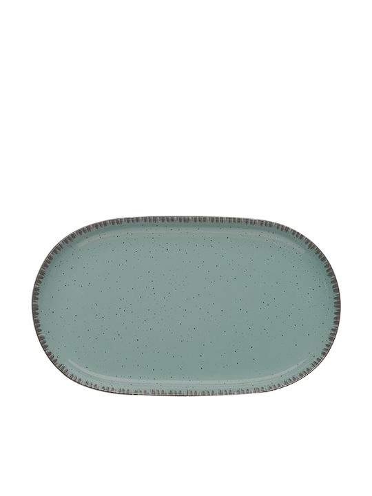 Dot Πιάτο Ρηχό Οβάλ από Πορσελάνη Μπλε 33x19cm