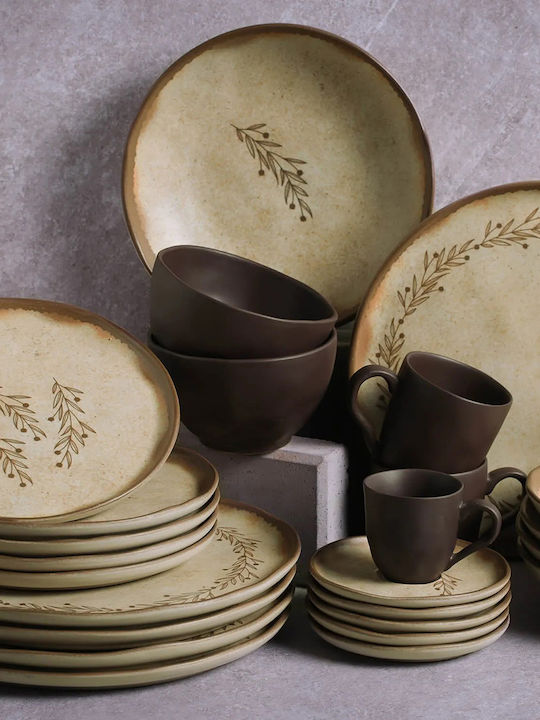 Πιάτο Φρούτου Stoneware Bio Nativa No1943 Porto Brasil 21,5cm Μπεζ