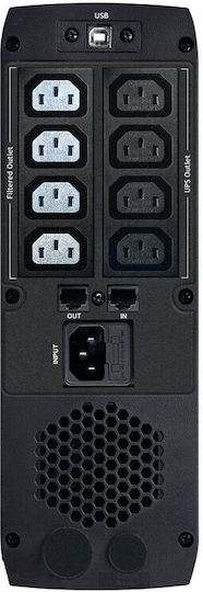 Tecnoware EXA PLUS 2100 UPS Line-Interactive 2100VA 1470W με 8 IEC Πρίζες