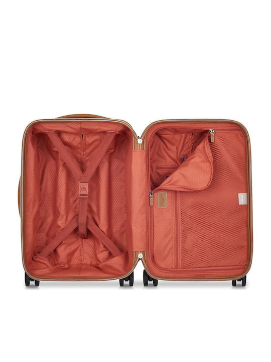 Delsey Chatelet Air 2.0 Cabin Hard Brown Suitcase With 4 Wheels Height 55cm
