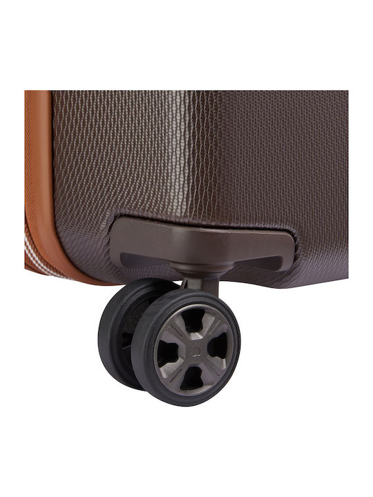 Delsey Chatelet Air 2.0 Cabin Hard Brown Suitcase With 4 Wheels Height 55cm