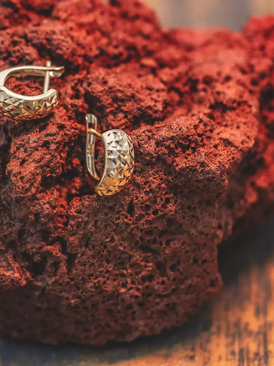Ohrringe aus Gold 14K mit Diamant