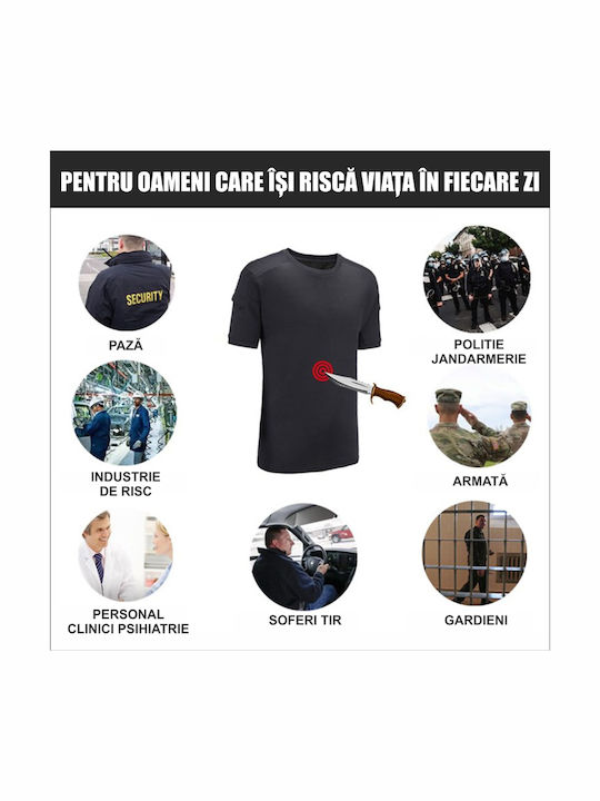 Anti-Stich Schutz T-Shirt Schwarz
