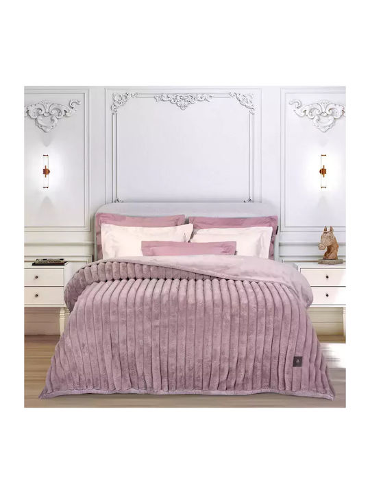 Greenwich Polo Club 3831 Furry Blanket Super Double 220x240cm Taupe