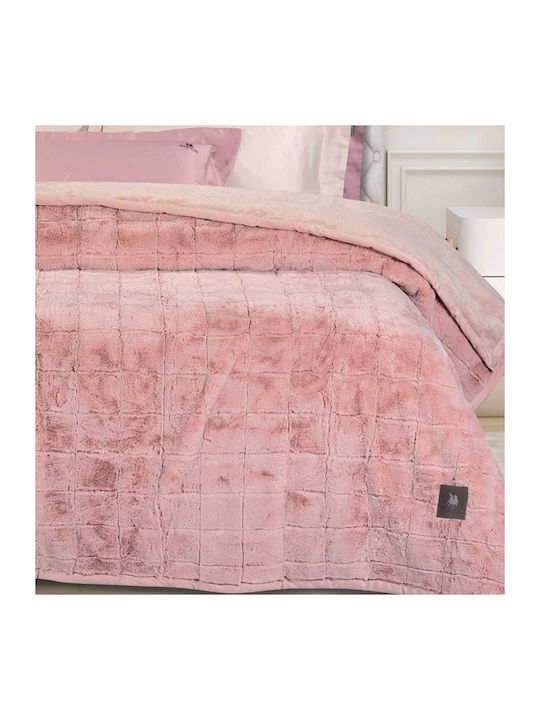 Greenwich Polo Club 3499 Furry Blanket Double 220x240cm Salmon