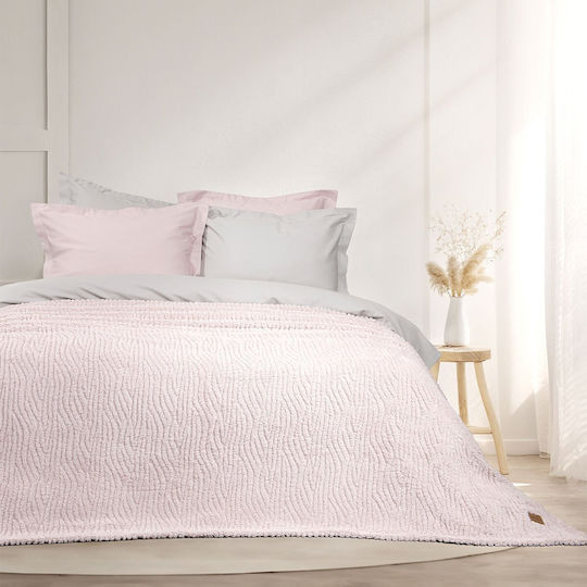 Nima Serenus Decke Fleece Couch 130x170cm Nude Rosa