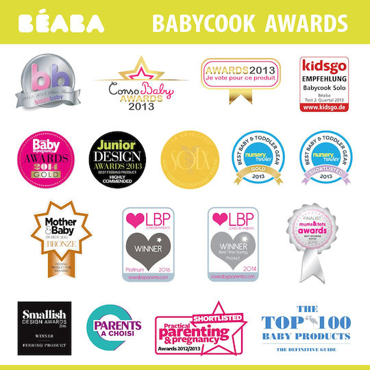 Beaba Babycook Solo 912675 Aparat de gătit cu aburi pentru bebeluși cu Blender 1.1lt Alb/Argintiu