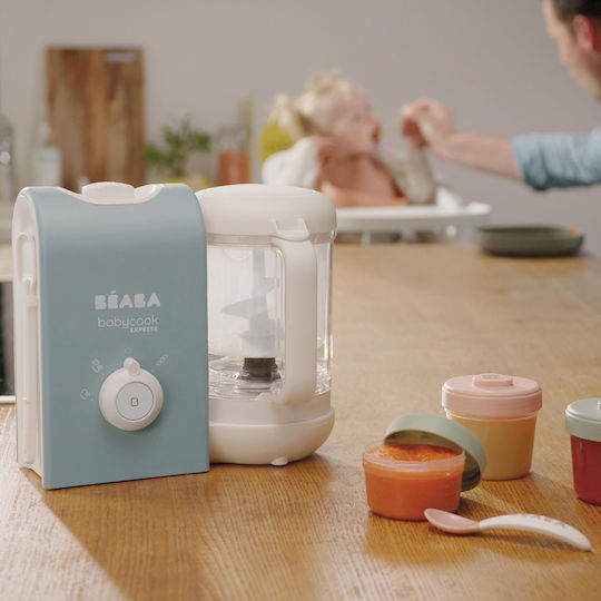 Beaba Babycook Express Baby Food Steamer with Blender 1.25lt Baltic Blue