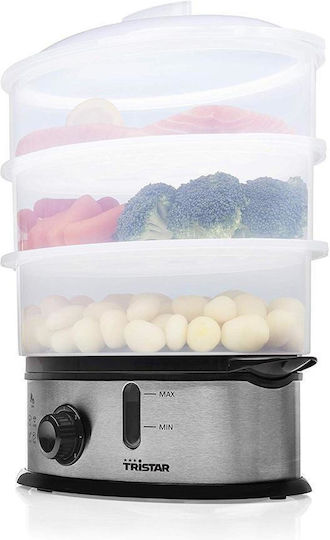 Tristar Food Steamer with 3 Steaming Decks 11lt