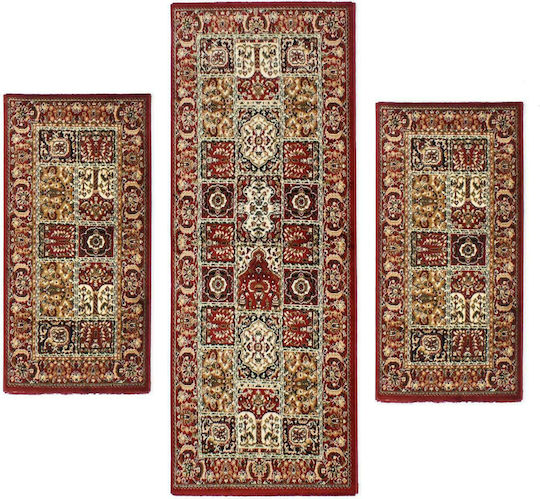 Balsan Σετ Μοντέρνα Χαλιά Κρεβατοκάμαρας Focus Classic Red 12223 3τμχ