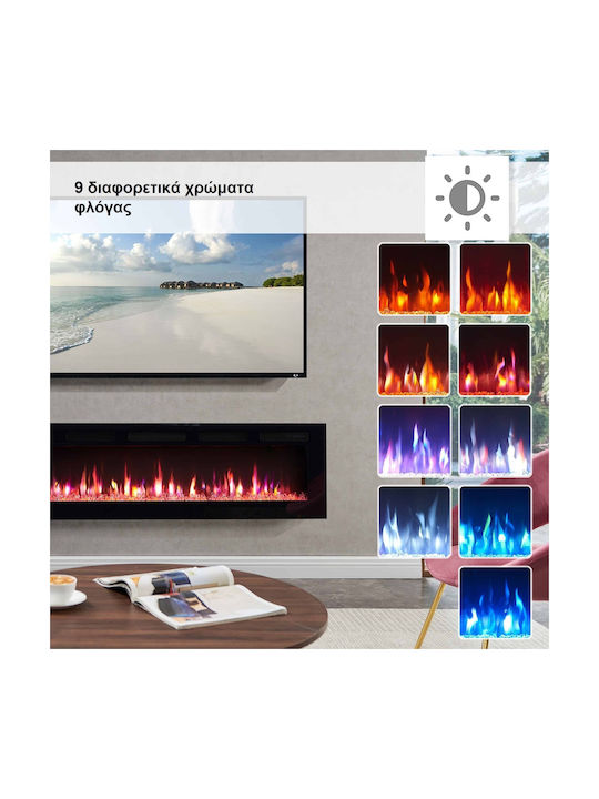 Richen Wall Mounted Electric Fireplace 900W 153x43cm