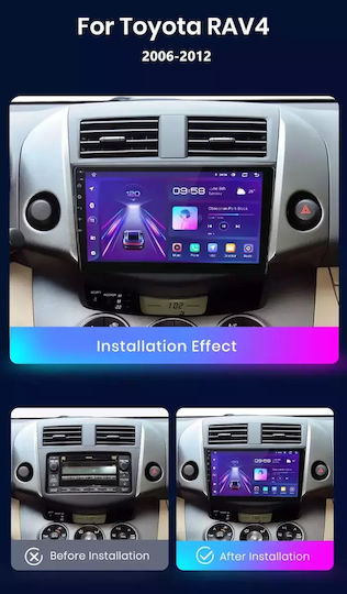 Ηχοσύστημα Αυτοκινήτου για Toyota RAV 4 2006-2012 (Bluetooth/USB/WiFi/GPS/Apple-Carplay/Android-Auto) με Οθόνη Αφής 9"