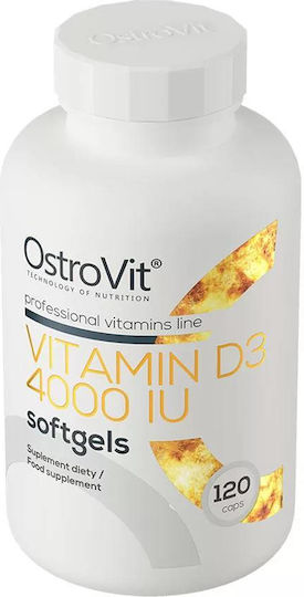 OstroVit Vitamin D3 Витамин за Здравето на костите 4000иу 120 капси