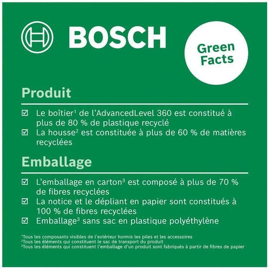 Bosch AdvancedLevel 360 Περιστροφικό Αλφάδι Laser Πράσινης Δέσμης