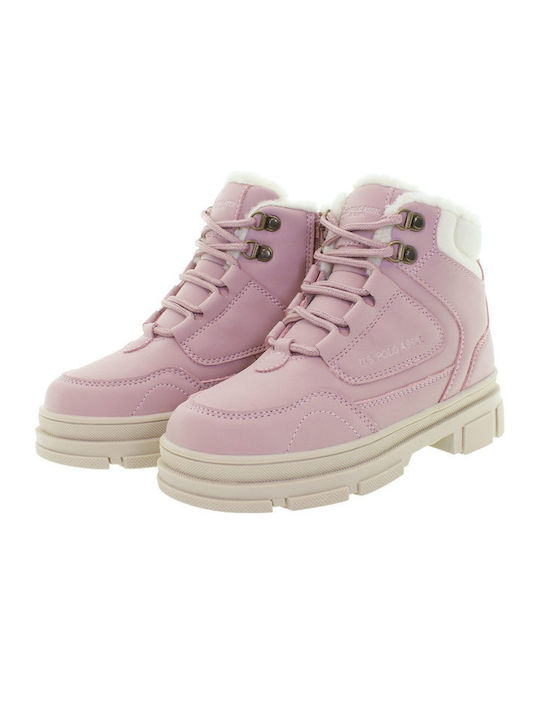 Kids Boots with Zipper Pink