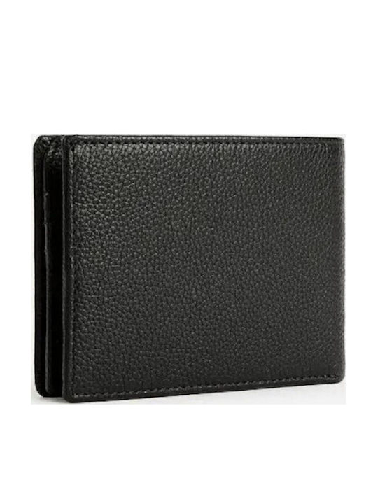 Leather Men's Wallet Coins Black