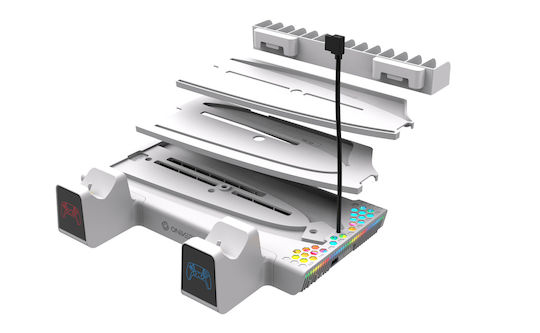 Oniverse Stație de încărcare pentru 2 controllere PS5 cu iluminare LED Alb