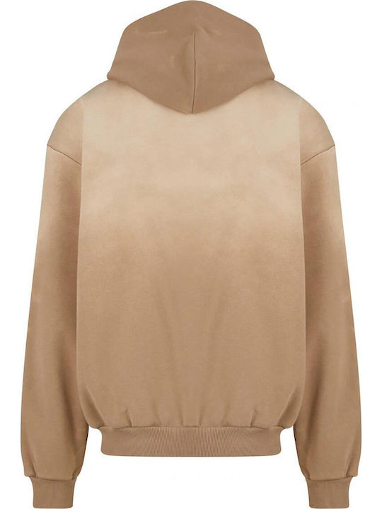 Retro Men's Sweatshirt with Hood Brown